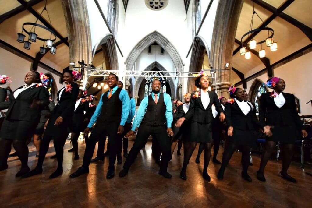 Antigua and Barbuda youth choir singing at St Matthias Church London N16